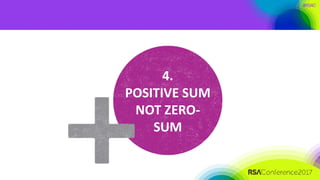 #RSAC
4.
POSITIVE SUM
NOT ZERO-
SUM
 