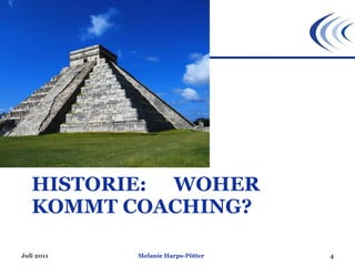 HISTORIE:  WOHER KOMMT COACHING? Juli 2011 Melanie Harps-Pötter 
