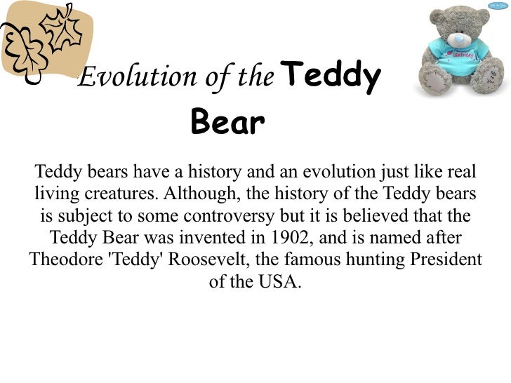 teddy bear origin story