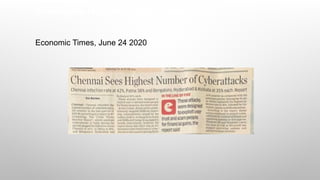 Challenges for cyber professionals
Economic Times, June 24 2020
 