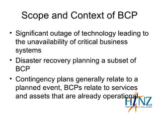 BUSINESS CONTINUITY PLANNING | PPT