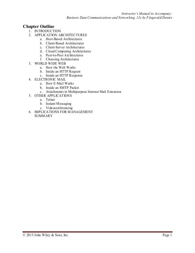Business Data Munications And Working 12th Edition Fitzgerald S