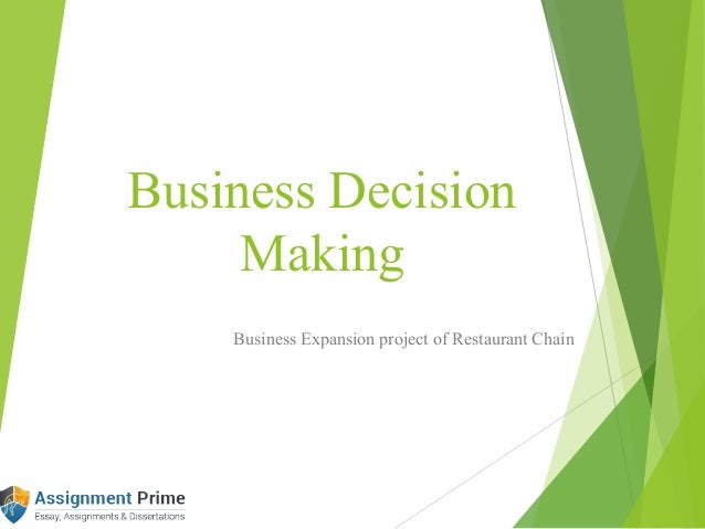 business decision making assignment 3