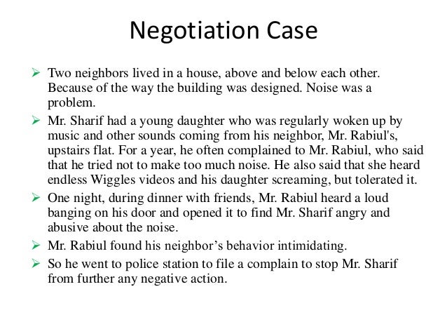 business negotiation case study