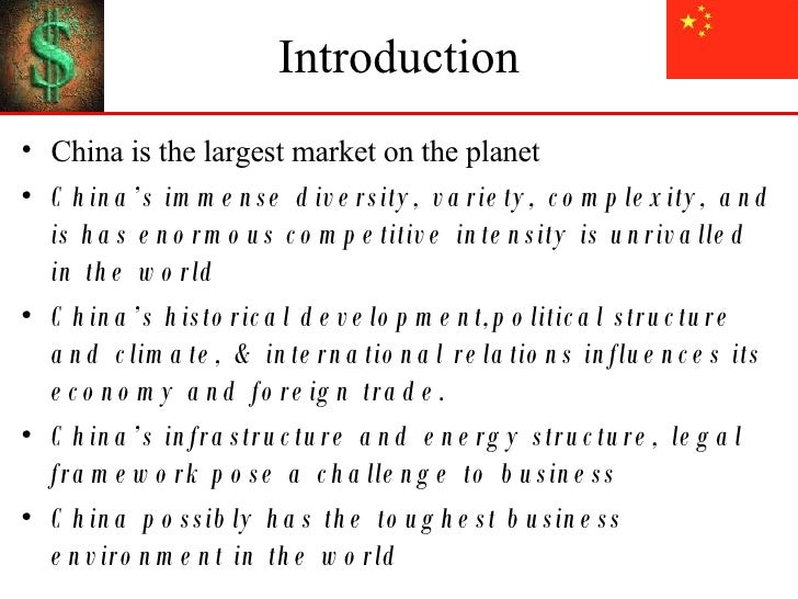 Business Environment In China