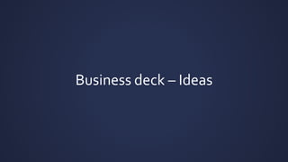 Business ideas pitch deck - India
