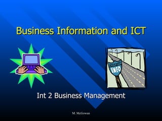 Business Information and ICT Int 2 Business Management 