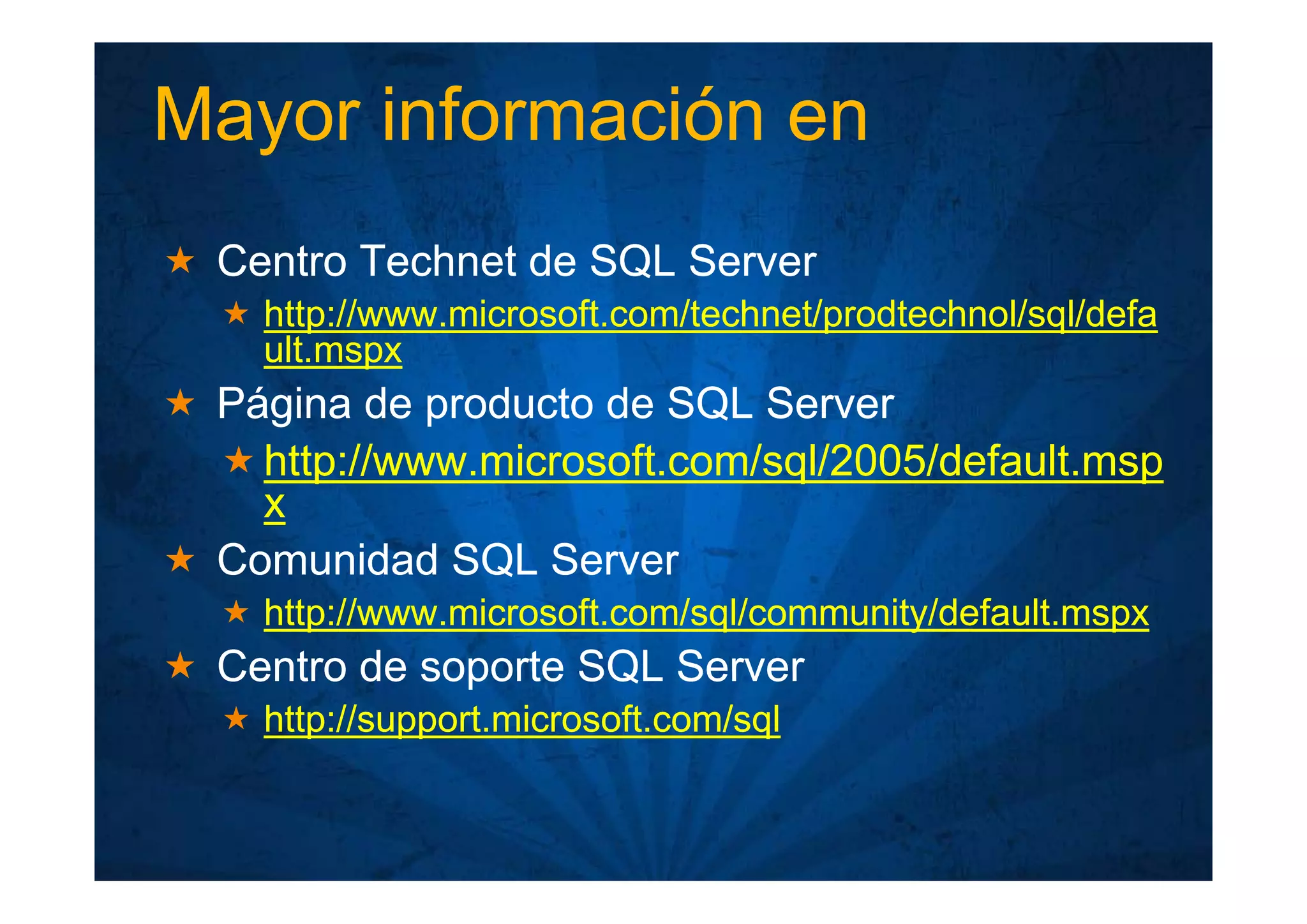 Inteligencia de Negocios en MS Sql Server