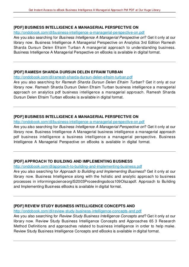 Management approaches pdf