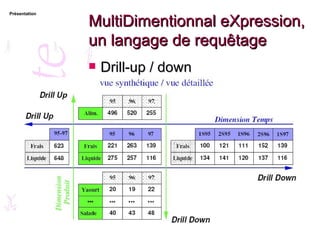 MultiDimentionnal eXpression, un langage de requêtage Drill-up / down 26/05/09 