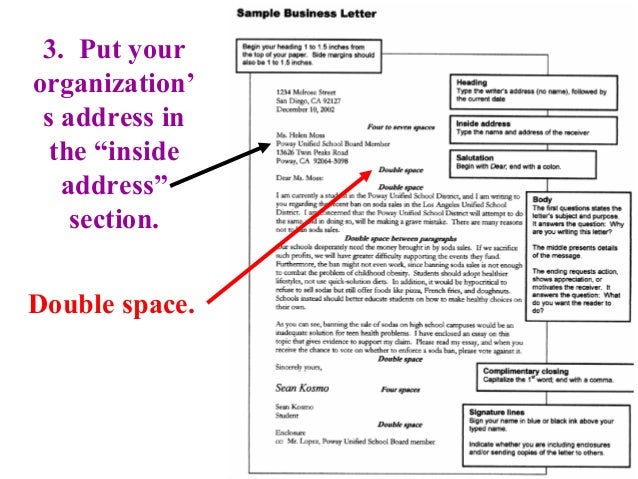 How to write and address