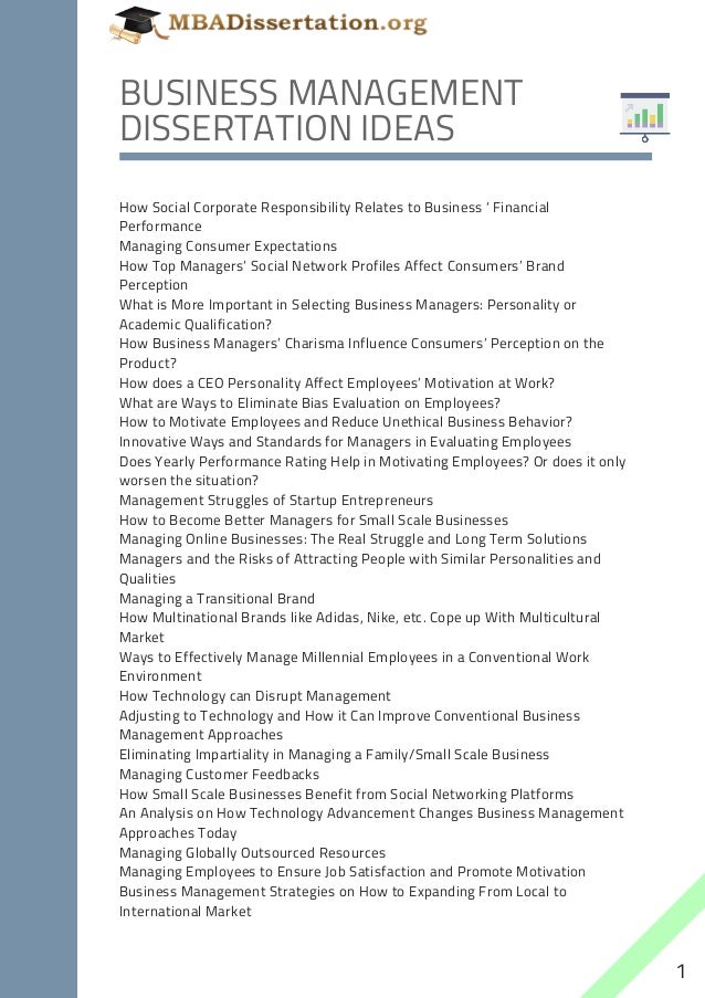 business management dissertation structure