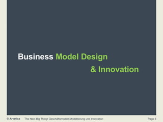 Business  Model Design & Innovation 