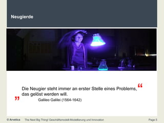 Neugierde Die Neugier steht immer an erster Stelle eines Problems, das gelöst werden will. Galileo Galilei (1564-1642) „ “  