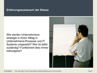 Erfahrungsaustausch der Klasse Wie werden Unternehmens-strategie in ihrem Alltag in Unternehmens-Prozesse und IT Systeme umgesetzt? Wer ist dafür zuständig? Funktioniert dies immer reibungslos? 