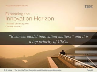“ Business model innovation matters” and it is a top priority of CEOs 