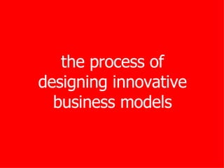 the process of designing innovative business models 