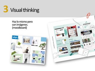Visualthinking3
Hazlomismopero
conimágenes.
(moodboard)
 