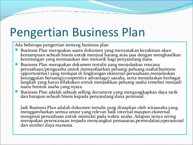 Business Plan 5 Perencanaan Bisnis