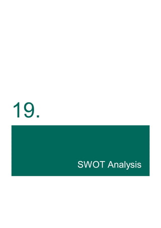 19.
SWOT Analysis
 