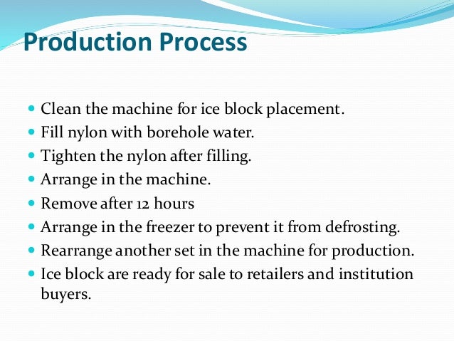 ice block production business plan pdf