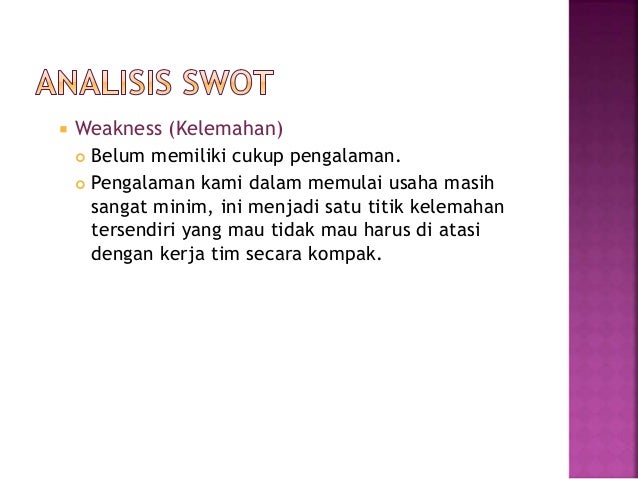Contoh Analisis Swot Pisang Goreng - Simak Gambar Berikut