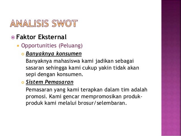 Contoh Analisis Swot Pisang Goreng - Simak Gambar Berikut