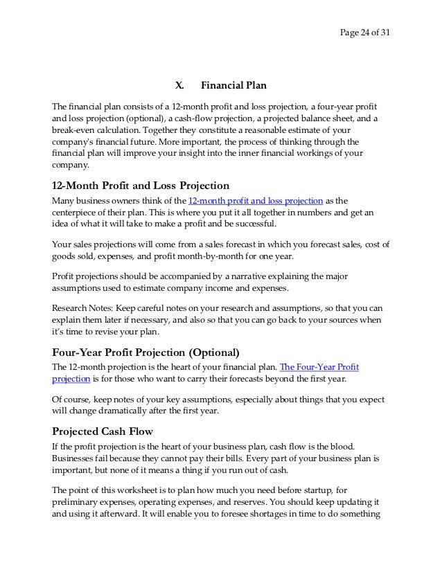 business plan startup