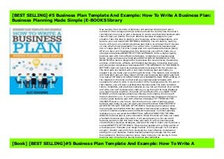 Business Plan Template And Example: How To Write A Business Plan: Business Planning Made Simple Now used by the University of Kentucky entrepreneurship program and a number of other colleges and high schools around the country.Use this book's revolutionary new way to plan a business to create a professional business plan that will help you identify the most effective business strategies for your situation.Take this step to starting your business, achieve independence, and become your own boss.HOW THE BOOK WORKS1) You will start by learning how to write just a 3-sentence business plan that is so compact that it focuses on only what's most important2) You will turn the 3-sentence business plan into a 1-page plan3) Turn the 1-page plan into a professional business plan4) After you have your business plan, this book gives you skills to make you a stronger entrepreneurBENEFITS OF THIS APPROACH- Write a higher quality business plan with more effective strategies- Complete your business plan faster- Avoid confusion and frustrationWHAT KINDS OF BUSINESS IS THIS BOOK FORThis book is designed for businesses like local services, freelancing services, eCommerce, affiliate, self-branded businesses, innovative start-ups, and one-person solopreneur businesses.WHY THE APPROACH IN THIS BOOK IS BETTERTo help you learn the business planning process from the ground up, this book gets you started with a very basic business plan and helps you expand it as you make your way through the book. This leads to less confusion and frustration and are more likely to finish your business plan faster and have it be better.THE BOOK IS STRUCTURED AS A BUSINESS PLAN TEMPLATEOne of the chapters in this book is structured as a business plan template with examples for what to write in every section of the business plan. By the end of that chapter, you will have a professional business plan.This book combines theory, templates, and practical examples so you can get the best of all worlds
and write your own business plan right as you go through the book.Whatever your learning style might be, this book will be effective for you.MADE TO BE SIMPLEIf you find business planning confusing and complex, this book will make it simple for you. It is written in simple and clear language to help you create a great business plan with effective strategies.TRY THE BOOK FOR YOURSELFInvest in your future. Get this book now, start creating a great business plan today so you can start your dream business faster.RECENTLY ADDED IN THE LAST EDITION OF THE BOOK- Business plan example since many people commented that they wanted a business plan example- Bigger variety of smaller examples across different businesses- Common planning mistakes so you can avoid themPRACTICAL APPLICATIONS FOR THE REAL WORLDA business plan is just a document. While this book will help you create a fantastic business plan document, it will also prepare you for real world business execution.Get this book today and learn to write a business plan, create effective business strategies, and take the step to make your business a success.BENEFITS OF THE BOOK- Step-by-step guidance for writing section of a business plan- Evaluate your target market: Is it big enough? Is it lucrative enough?- Identify and profit from choosing the most effective monetization strategy for your business- Master business planning concepts like the cash flow statement, lifetime customer value- Save money by not having to hire a business plan consultant or buying business plan templates https://ift.realfiedbook.com/?book=1519741782 Download Business Plan Template And Example: How To Write A Business Plan: Business Planning Made Simple Complete, Best For Business Plan Template And Example: How To Write A Business Plan: Business Planning Made Simple, Best Books Business Plan Template And Example: How To Write A Business Plan: Business Planning Made Simple by Alex Genadinik, Download is Easy Business
Plan Template And Example: How To Write A Business Plan: Business Planning Made Simple, Free Books Download Business Plan Template And Example: How To Write A Business Plan: Business Planning Made Simple, Download Business Plan Template And Example: How To Write A Business Plan: Business Planning Made Simple PDF files, Download Online Business Plan Template And Example: How To Write A Business Plan: Business Planning Made Simple E-Books, E-Books Read Business Plan Template And Example: How To Write A Business Plan: Business Planning Made Simple Best, Best Selling Books Business Plan Template And Example: How To Write A Business Plan: Business Planning Made Simple, News Books Business Plan Template And Example: How To Write A Business Plan: Business Planning Made Simple Complete, Easy Download Without Complicated Business Plan Template And Example: How To Write A Business Plan: Business Planning Made Simple, How to download Business Plan Template And Example: How To Write A Business Plan: Business Planning Made Simple Complete, Free Download Business Plan Template And Example: How To Write A Business Plan: Business Planning Made Simple by Alex Genadinik
[BEST SELLING]#5 Business Plan Template And Example: How To Write A Business Plan:
Business Planning Made Simple |E-BOOKS library
Now used by the University of Kentucky entrepreneurship program and a
number of other colleges and high schools around the country.Use this book's
revolutionary new way to plan a business to create a professional business plan
that will help you identify the most effective business strategies for your
situation.Take this step to starting your business, achieve independence, and
become your own boss.HOW THE BOOK WORKS1) You will start by learning
how to write just a 3-sentence business plan that is so compact that it focuses
on only what's most important2) You will turn the 3-sentence business plan
into a 1-page plan3) Turn the 1-page plan into a professional business plan4)
After you have your business plan, this book gives you skills to make you a
stronger entrepreneurBENEFITS OF THIS APPROACH- Write a higher quality
business plan with more effective strategies- Complete your business plan
faster- Avoid confusion and frustrationWHAT KINDS OF BUSINESS IS THIS
BOOK FORThis book is designed for businesses like local services, freelancing
services, eCommerce, affiliate, self-branded businesses, innovative start-ups,
and one-person solopreneur businesses.WHY THE APPROACH IN THIS BOOK IS
BETTERTo help you learn the business planning process from the ground up,
this book gets you started with a very basic business plan and helps you
expand it as you make your way through the book. This leads to less confusion
and frustration and are more likely to finish your business plan faster and have
it be better.THE BOOK IS STRUCTURED AS A BUSINESS PLAN TEMPLATEOne of
the chapters in this book is structured as a business plan template with
examples for what to write in every section of the business plan. By the end of
that chapter, you will have a professional business plan.This book combines
theory, templates, and practical examples so you can get the best of all worlds
and write your own business plan right as you go through the book.Whatever
your learning style might be, this book will be effective for you.MADE TO BE
SIMPLEIf you find business planning confusing and complex, this book will
make it simple for you. It is written in simple and clear language to help you
create a great business plan with effective strategies.TRY THE BOOK FOR
YOURSELFInvest in your future. Get this book now, start creating a great
business plan today so you can start your dream business faster.RECENTLY
ADDED IN THE LAST EDITION OF THE BOOK- Business plan example since
many people commented that they wanted a business plan example- Bigger
variety of smaller examples across different businesses- Common planning
mistakes so you can avoid themPRACTICAL APPLICATIONS FOR THE REAL
WORLDA business plan is just a document. While this book will help you create
a fantastic business plan document, it will also prepare you for real world
business execution.Get this book today and learn to write a business plan,
create effective business strategies, and take the step to make your business a
success.BENEFITS OF THE BOOK- Step-by-step guidance for writing section of
a business plan- Evaluate your target market: Is it big enough? Is it lucrative
enough?- Identify and profit from choosing the most effective monetization
strategy for your business- Master business planning concepts like the cash
flow statement, lifetime customer value- Save money by not having to hire a
business plan consultant or buying business plan templates
[Book] [BEST SELLING]#5 Business Plan Template And Example: How To Write A
 