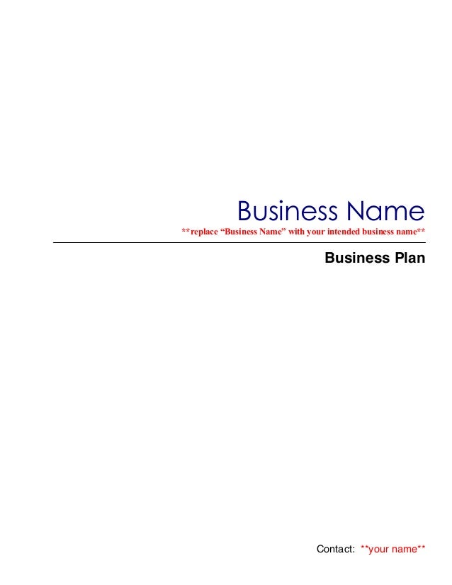 Sample business plan doc