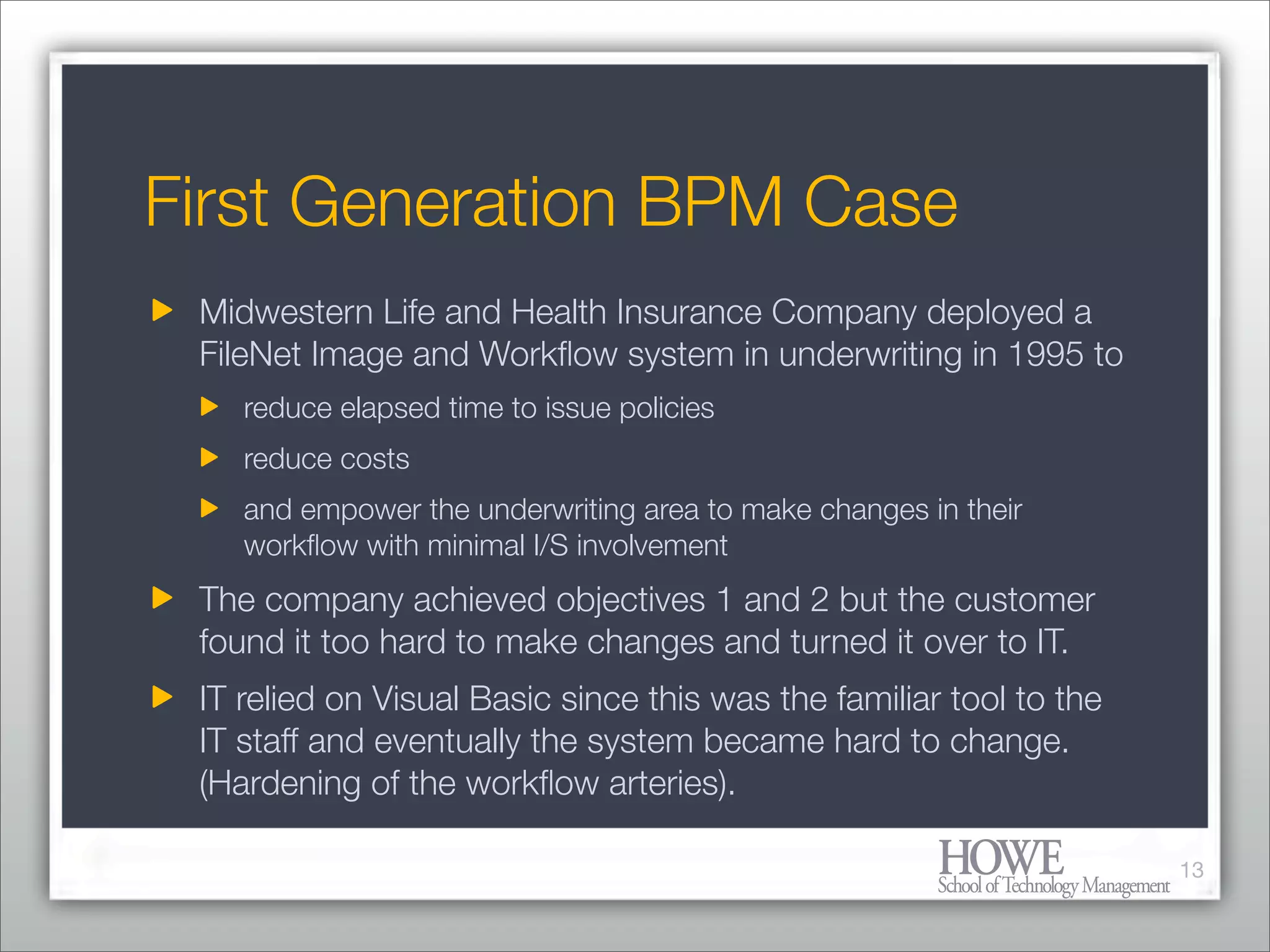 Business Process Management - From Market Consolidation to Process Innovation