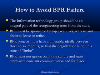 Business Process-Reengineering BPR Moghimi | PPT