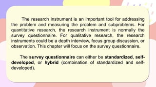 Research Instrument In Quantitative Research Example Business-Research-Chapter-4 STATISTICAL TOOLS | PPTX