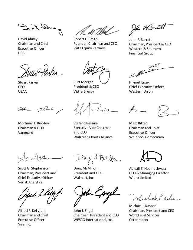Statement on the Purpose of a Corporation. Business Roundtable