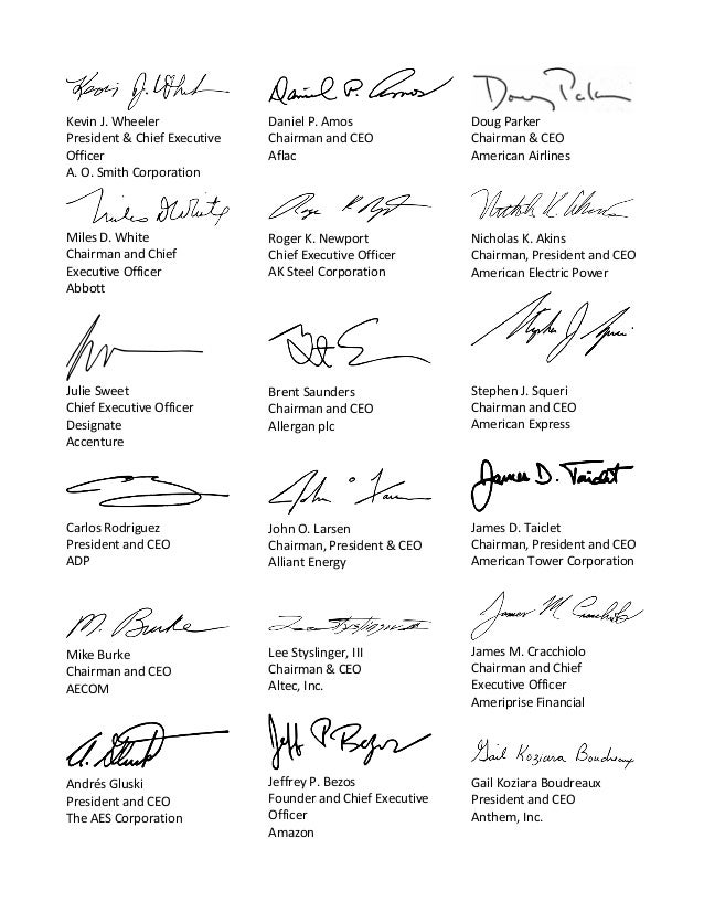 Statement on the Purpose of a Corporation. Business Roundtable