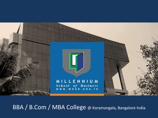 BBA / B.Com / MBA College @ Koramangala, Bangalore India
 