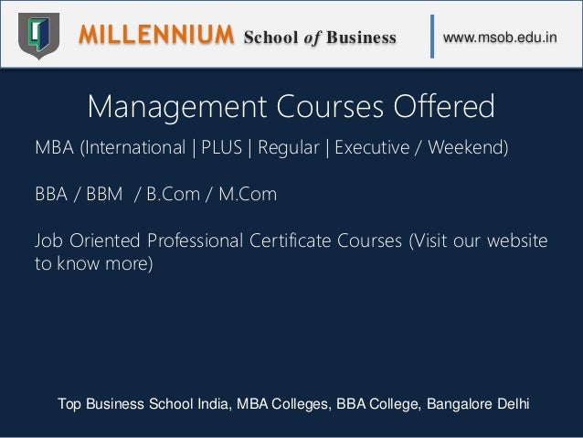 Best Weekend Mba Programs In Bangalore millennium school of business msob top business Best Weekend Mba Programs In Bangalore millennium school of business msob top business