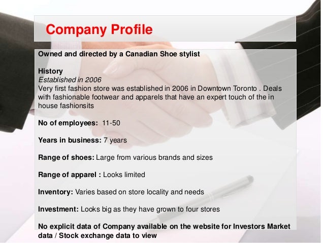Shoe store business plan example picture