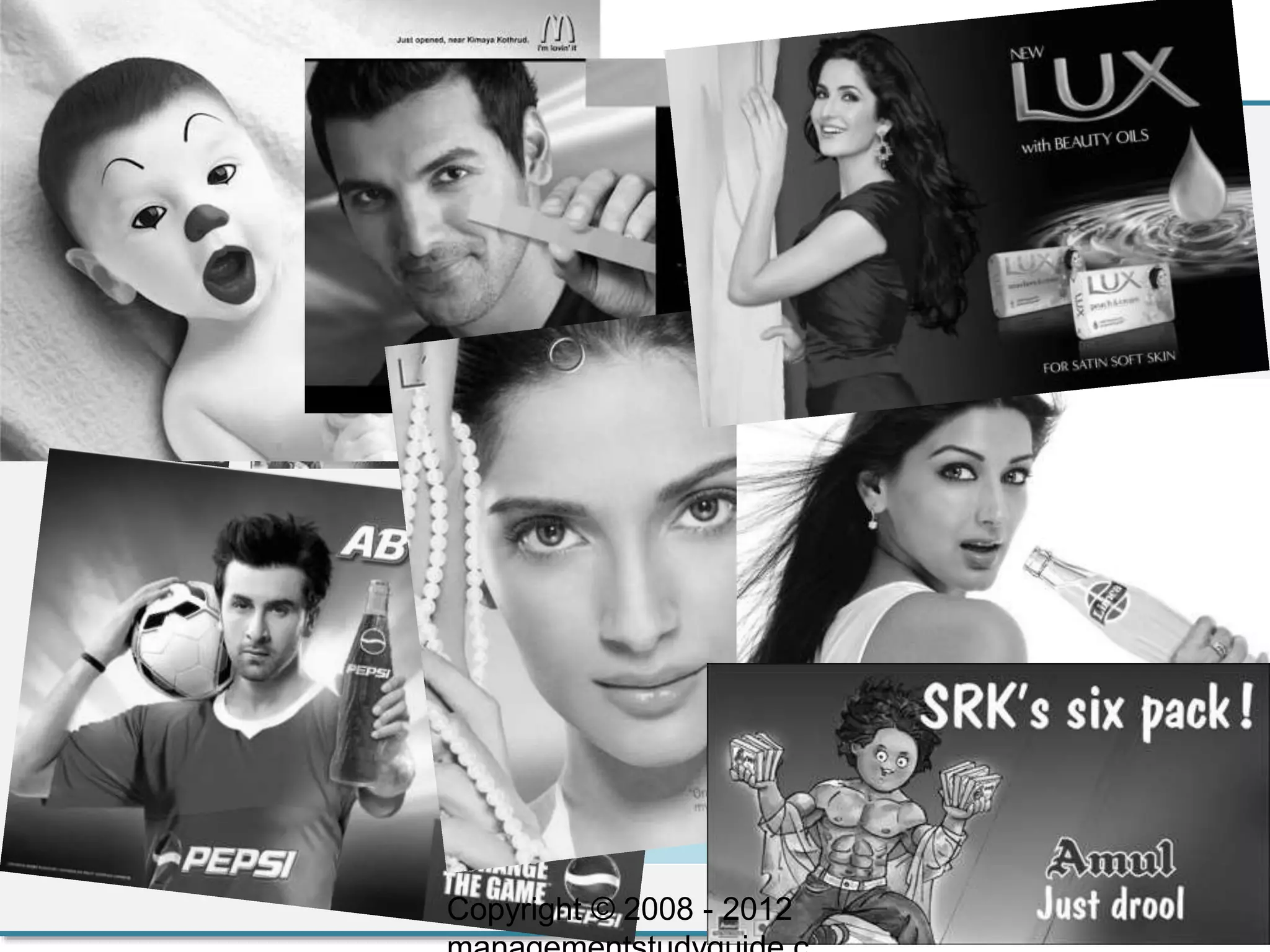 B-to-B advertising is important mainly for creating
awareness about the company, improving its
corporate brand image and for providing products
technical specifications. Companies can opt for
technical journals pertining to the buyers business as
media, besides, at times newspapers, and TV can also
be used
B-to-B advertising
Copyright © 2008 - 2012
 