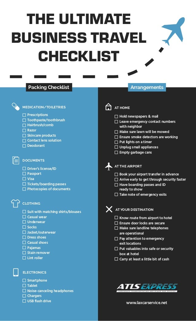 business travel checklist atls business travel checklist