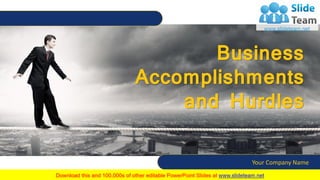 Business
Accomplishments
and Hurdles
Your Company Name
1
 