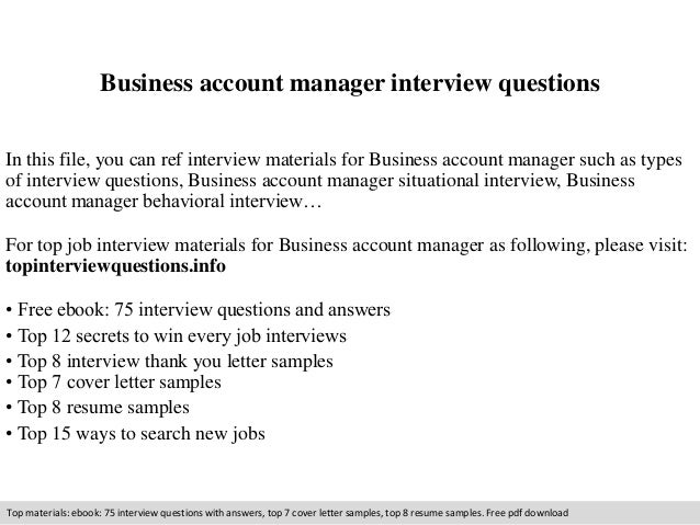 account management interview questions