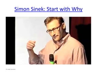 Mission statement -YMCA
• The YMCA of San Francisco, based in Judeo-
Christian heritage [values], seeks to enhance
the lives of all people [purpose] through
programs designed to develop spirit, mind and
body [business].
Source: VolunteerMatch website, January 2008 (descriptors – values, purpose, business – added).
© Linda Gorchels
 