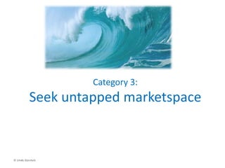 Define key success
factors (table stakes) in
your industry and
determine how to
succeed by excelling at
them and/or redefining
them.
© Linda Gorchels
 