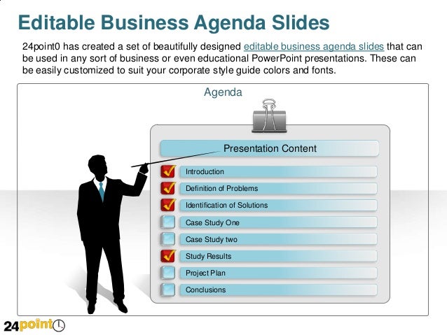 power point agenda slide