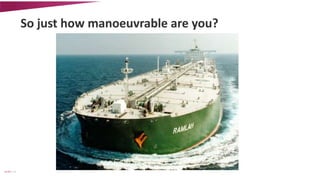 So just how manoeuvrable are you? 
SLIDE | 13 
 