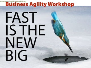 Business Agility Workshop
FAST
IS THE
NEW
BIG
 