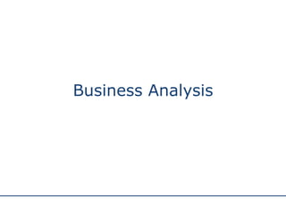 Business Analysis 