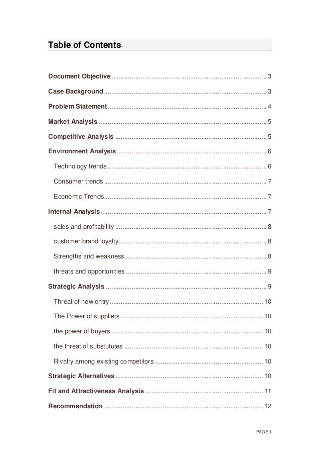 business analysis and strategy recommendation of juc strategy recommendation
