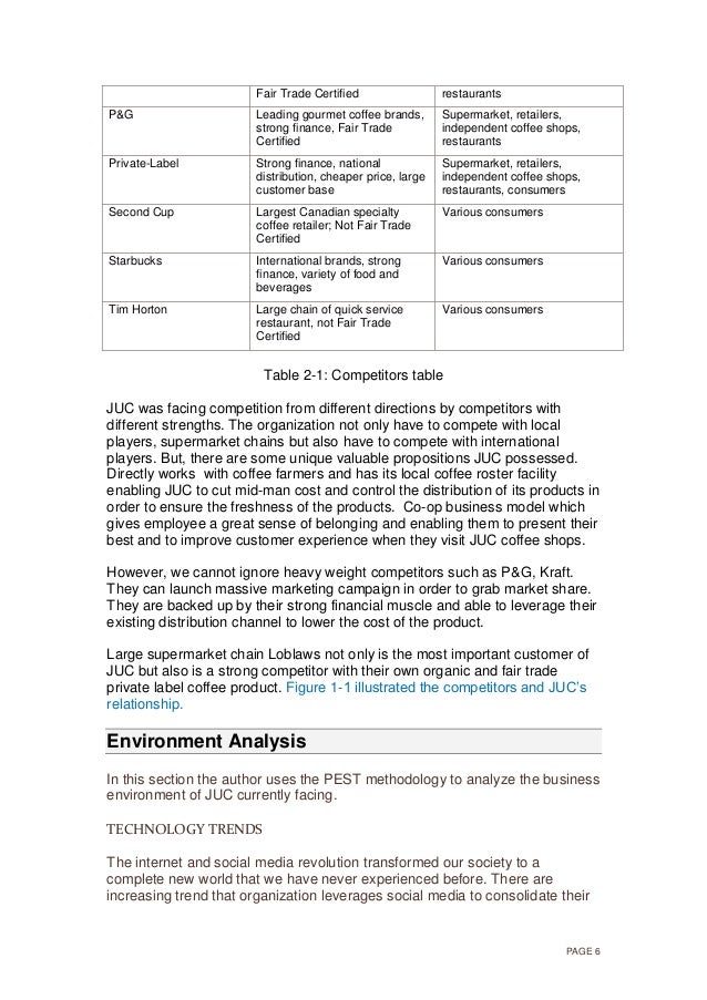 business analysis and strategy recommendation of juc strategy recommendation